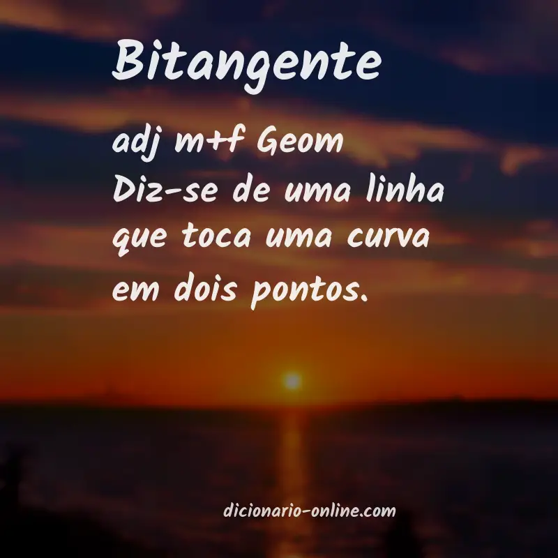 Significado de bitangente