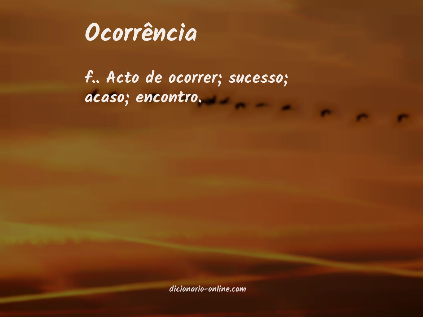 Significado de ocorrência