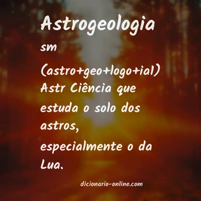 Significado de astrogeologia