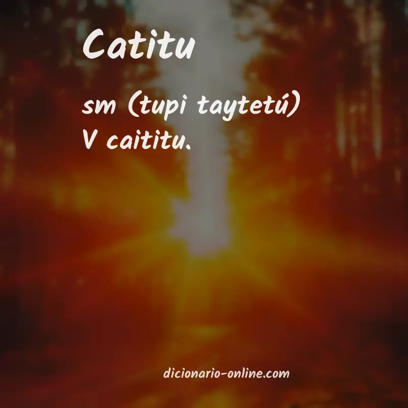 Significado de catitu
