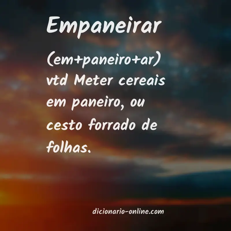 Significado de empaneirar