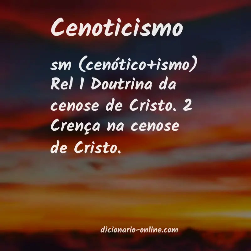 Significado de cenoticismo