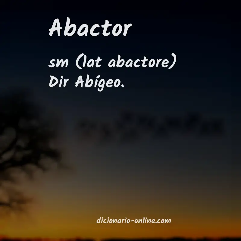 Significado de abactor