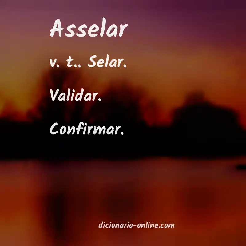 Significado de asselar