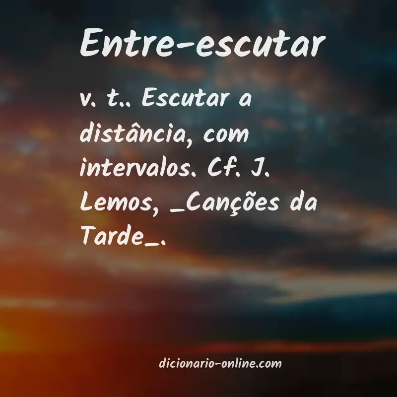 Significado de entre-escutar