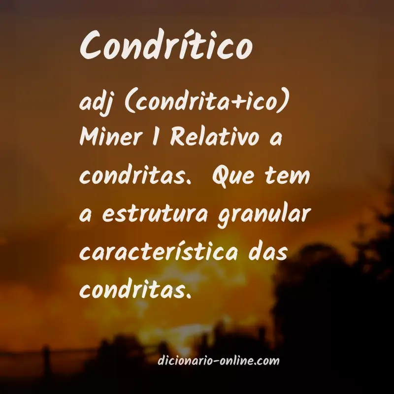 Significado de condrítico