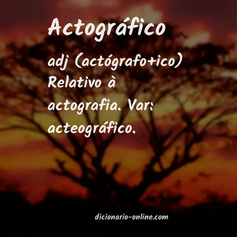 Significado de actográfico