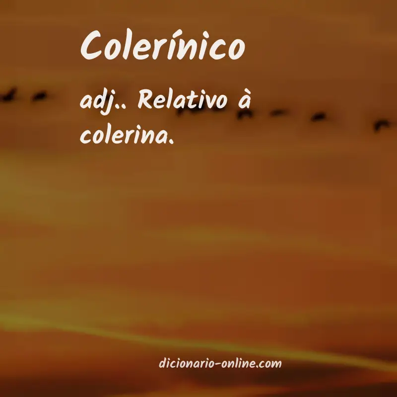 Significado de colerínico