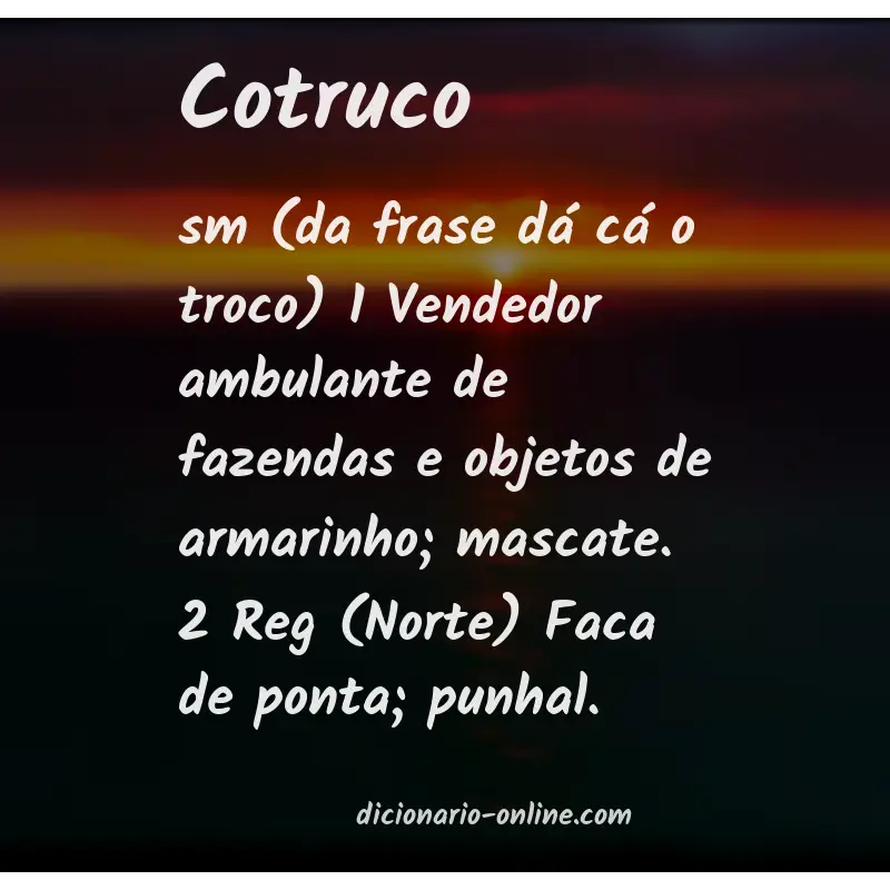 Significado de cotruco