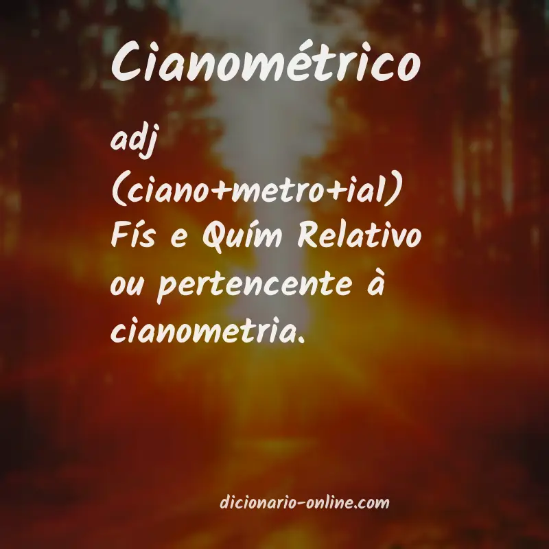 Significado de cianométrico