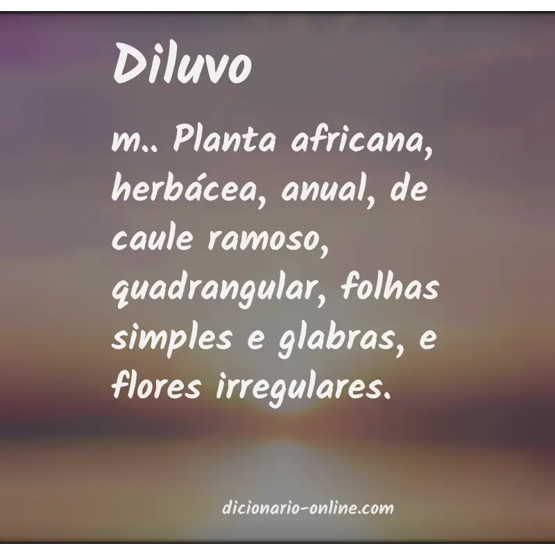 Significado de diluvo
