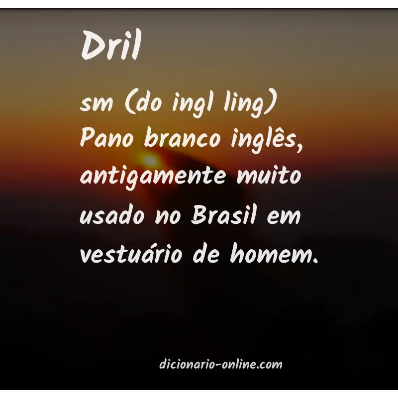 Significado de dril