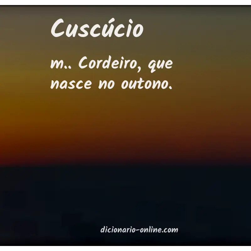 Significado de cuscúcio