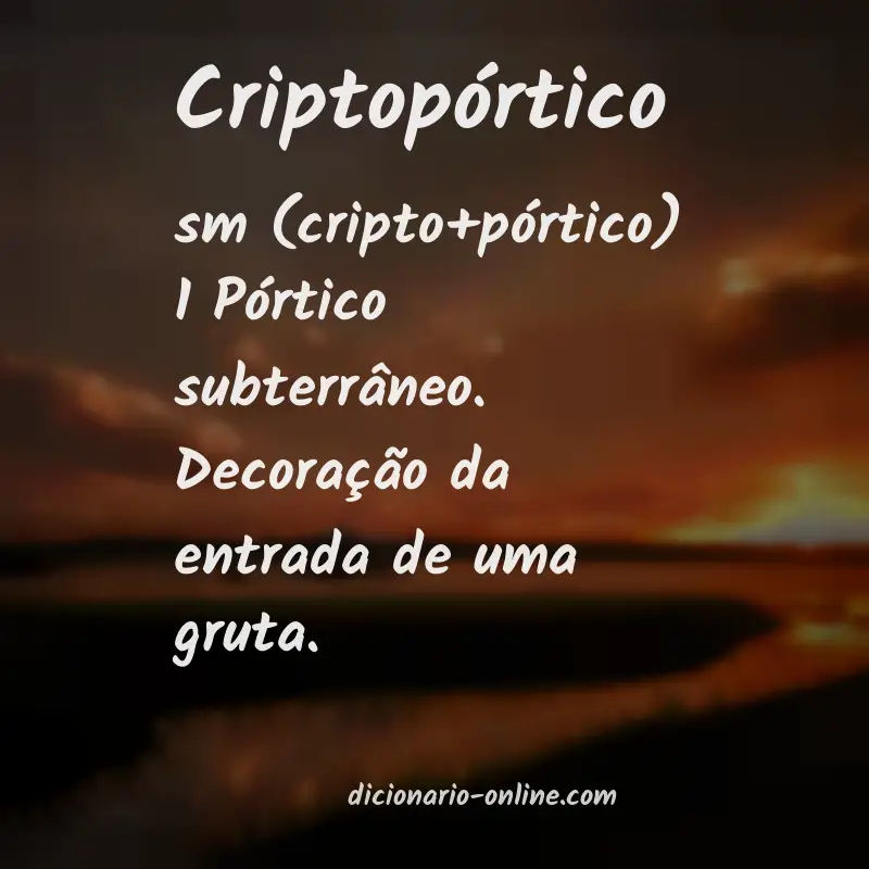 Significado de criptopórtico