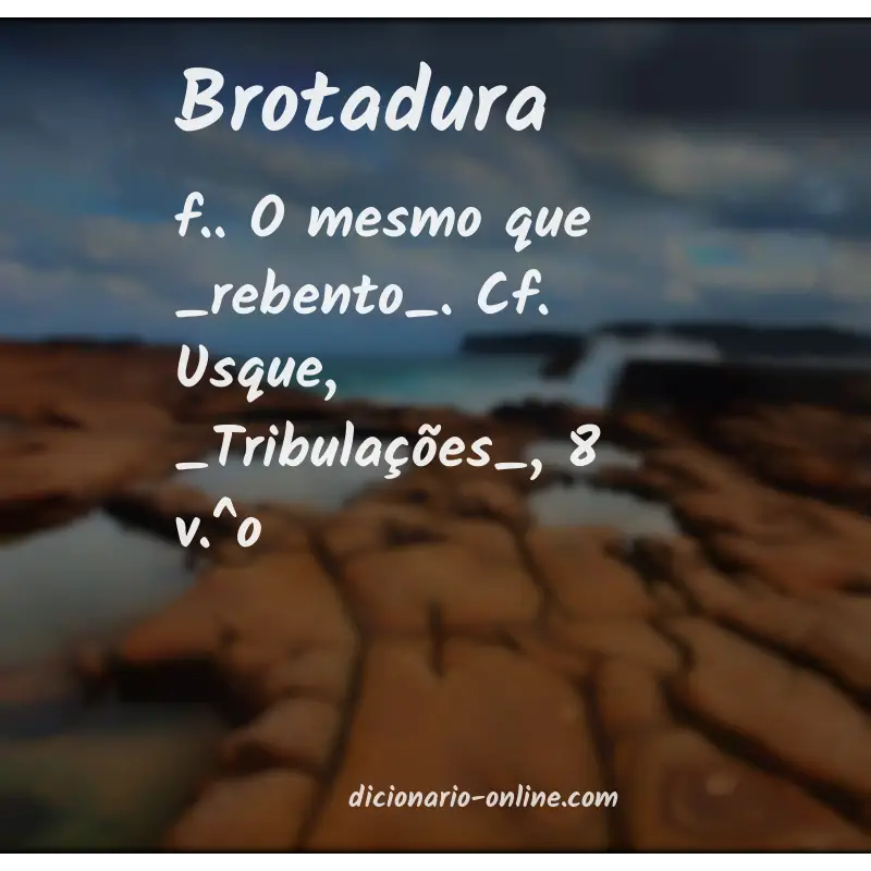 Significado de brotadura