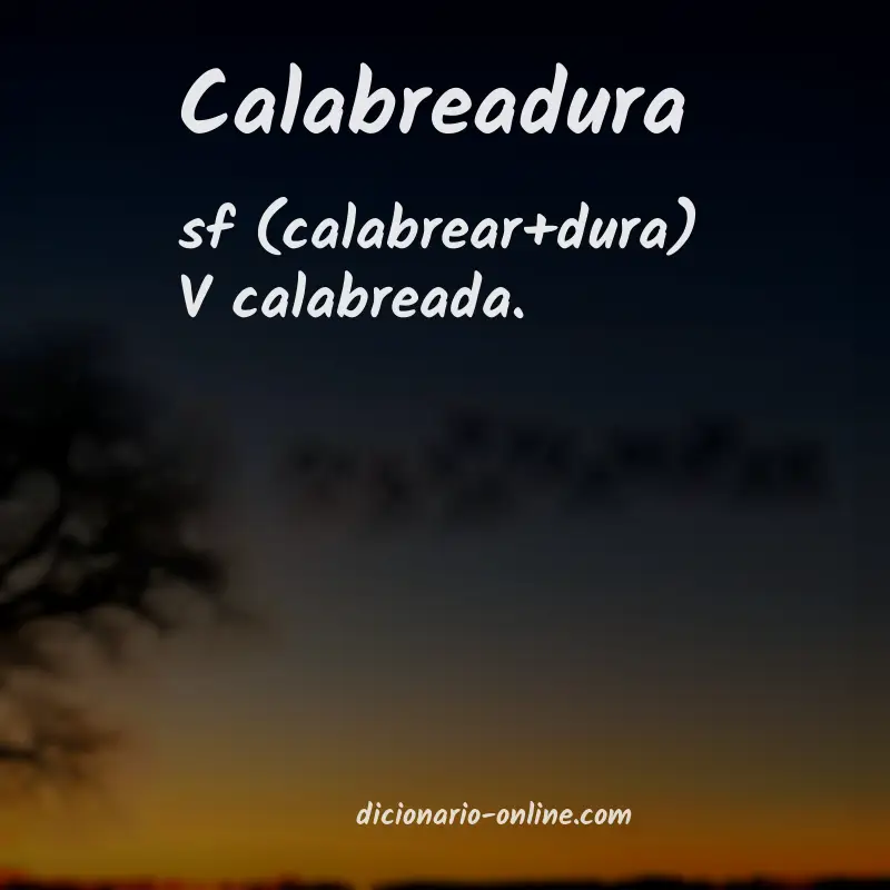 Significado de calabreadura