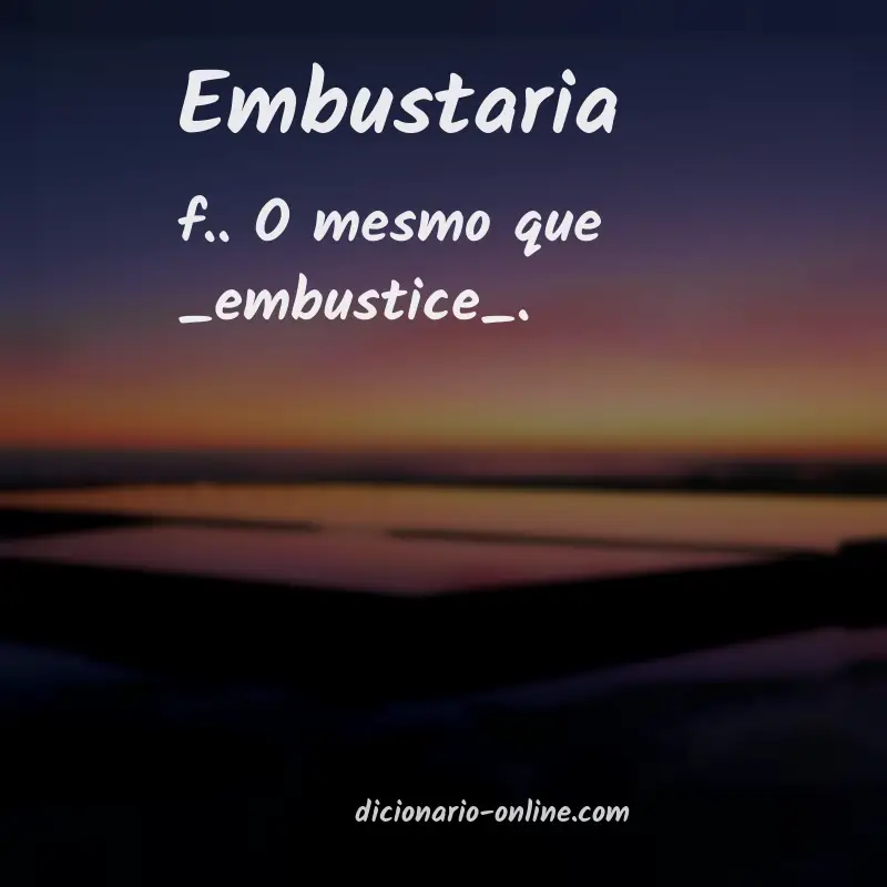 Significado de embustaria