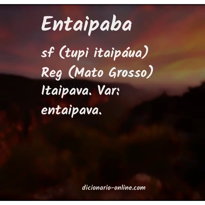 Significado de entaipaba