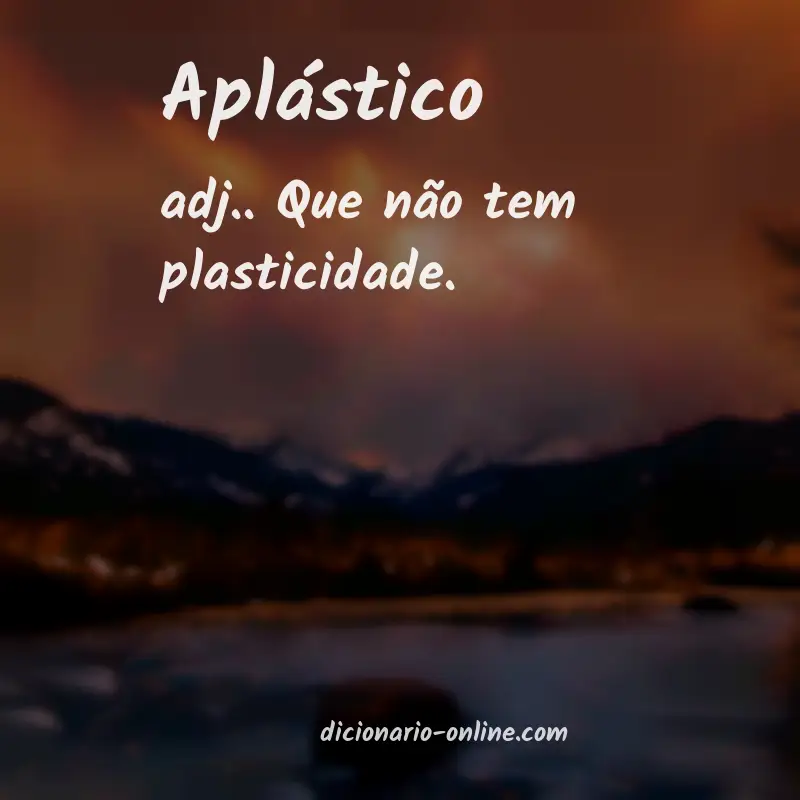 Significado de aplástico