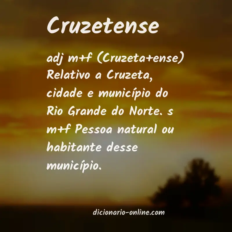 Significado de cruzetense