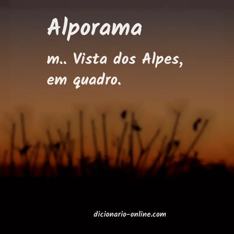 Significado de alporama