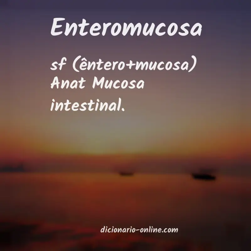 Significado de enteromucosa