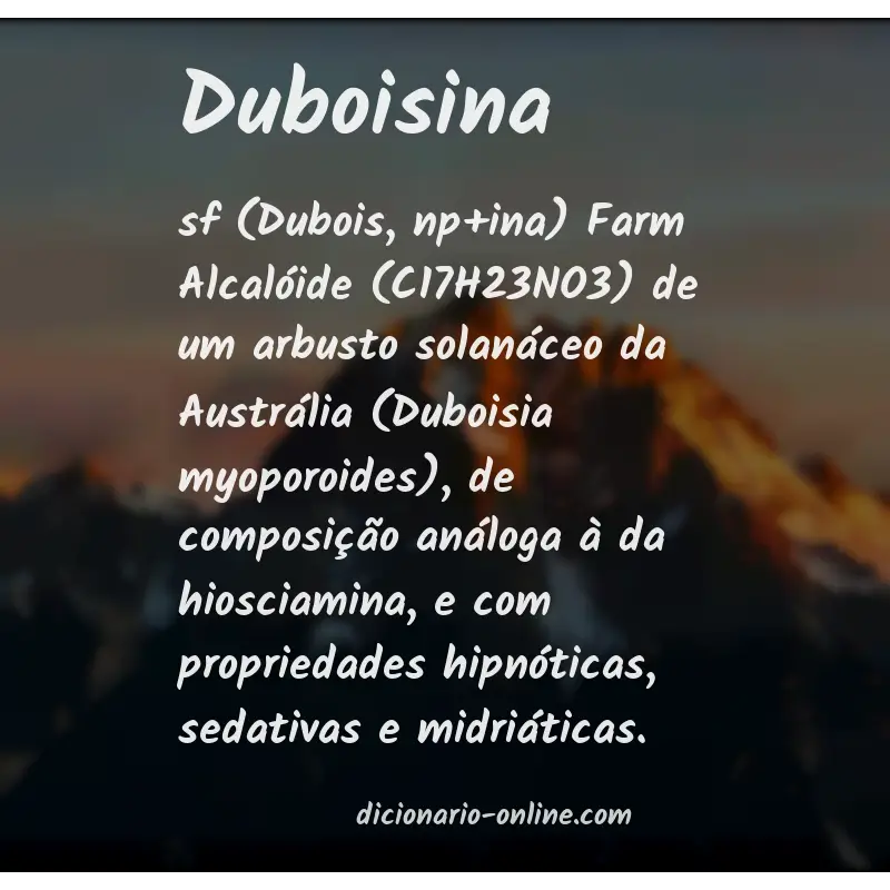 Significado de duboisina