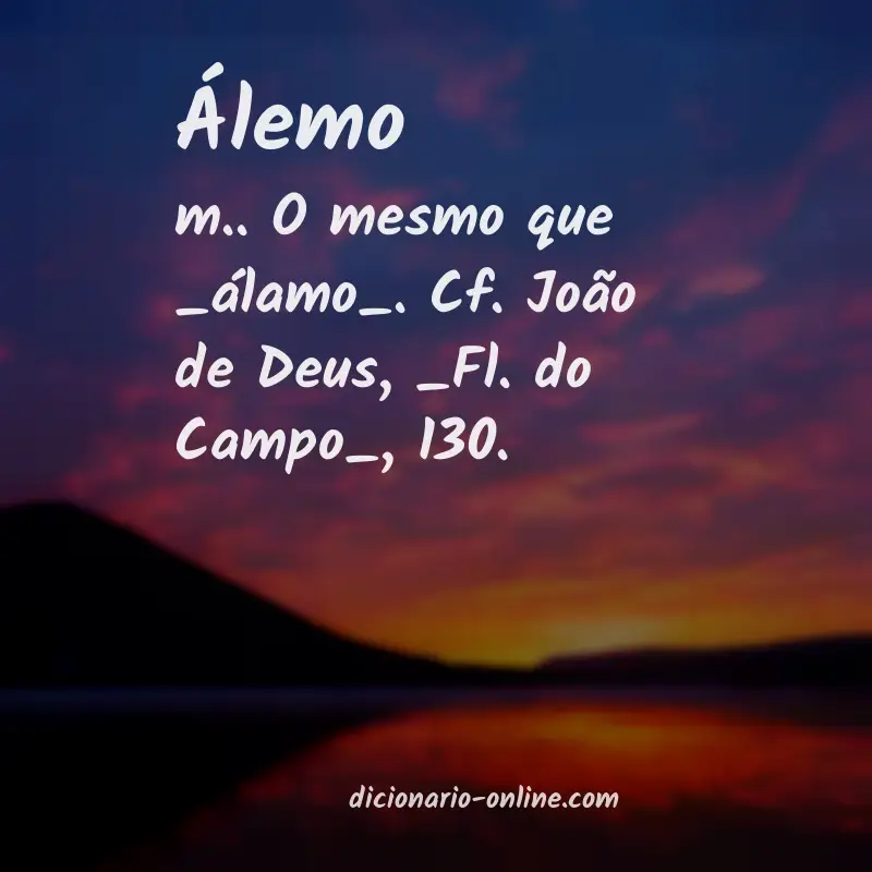 Significado de álemo