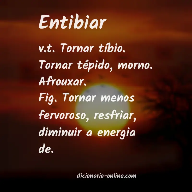 Significado de entibiar