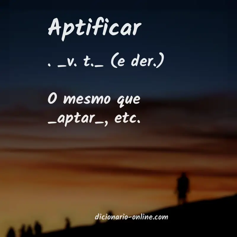 Significado de aptificar