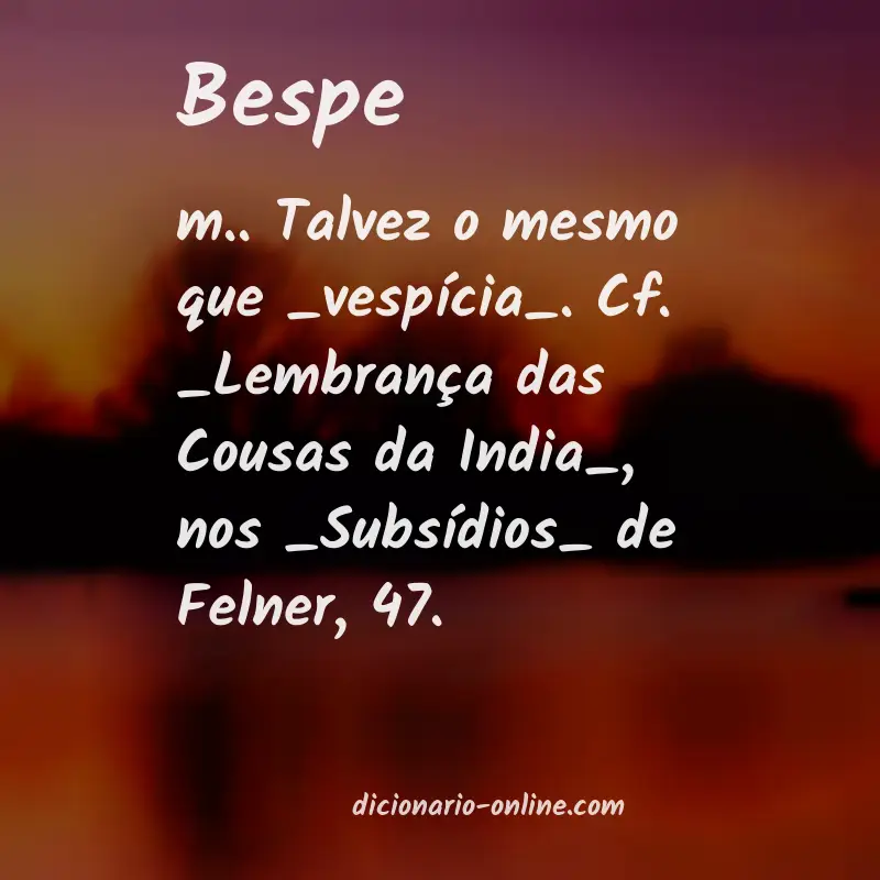 Significado de bespe