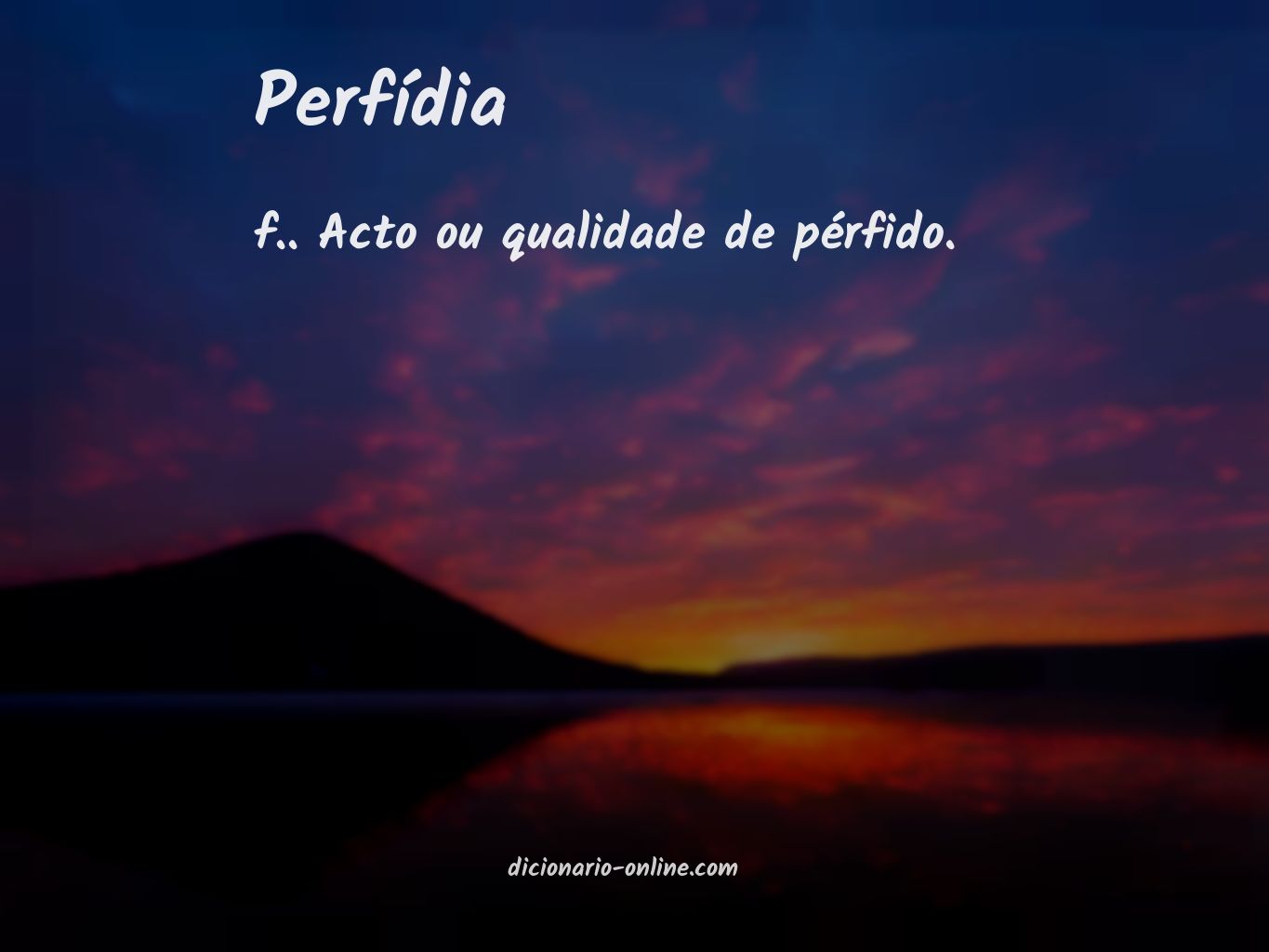 Significado de perfídia