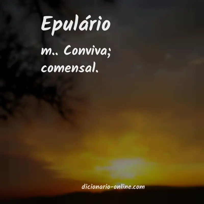 Significado de epulário