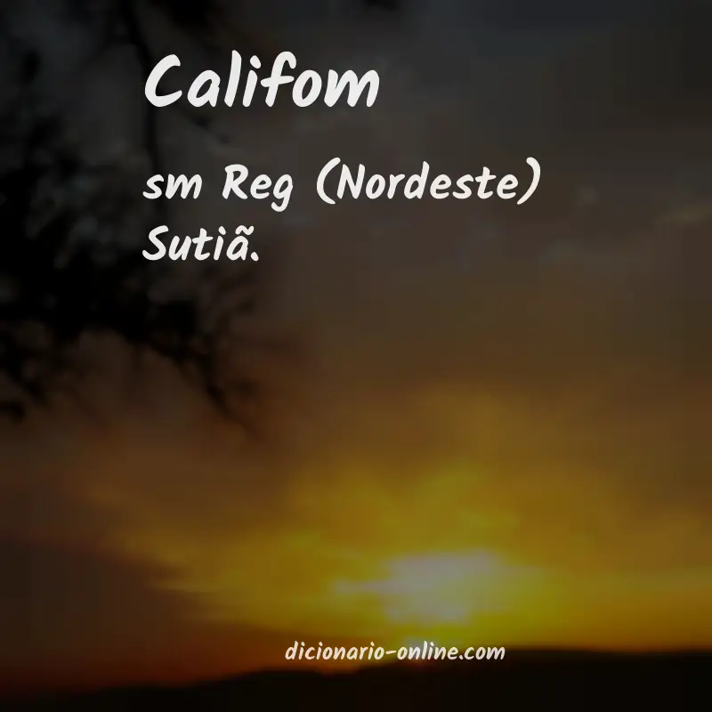 Significado de califom