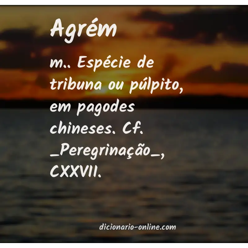 Significado de agrém