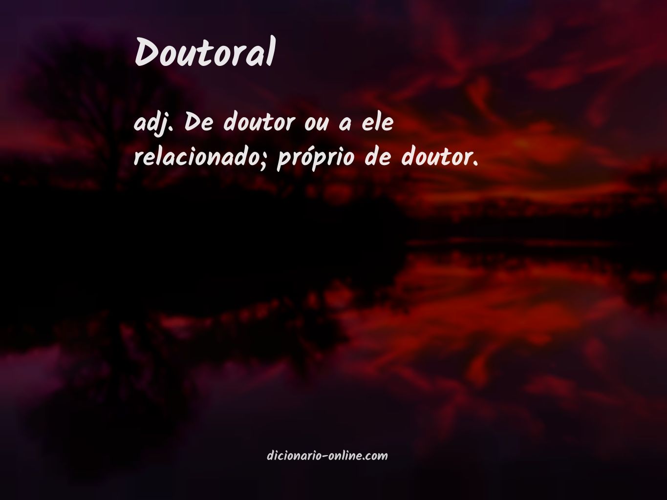 Significado de doutoral
