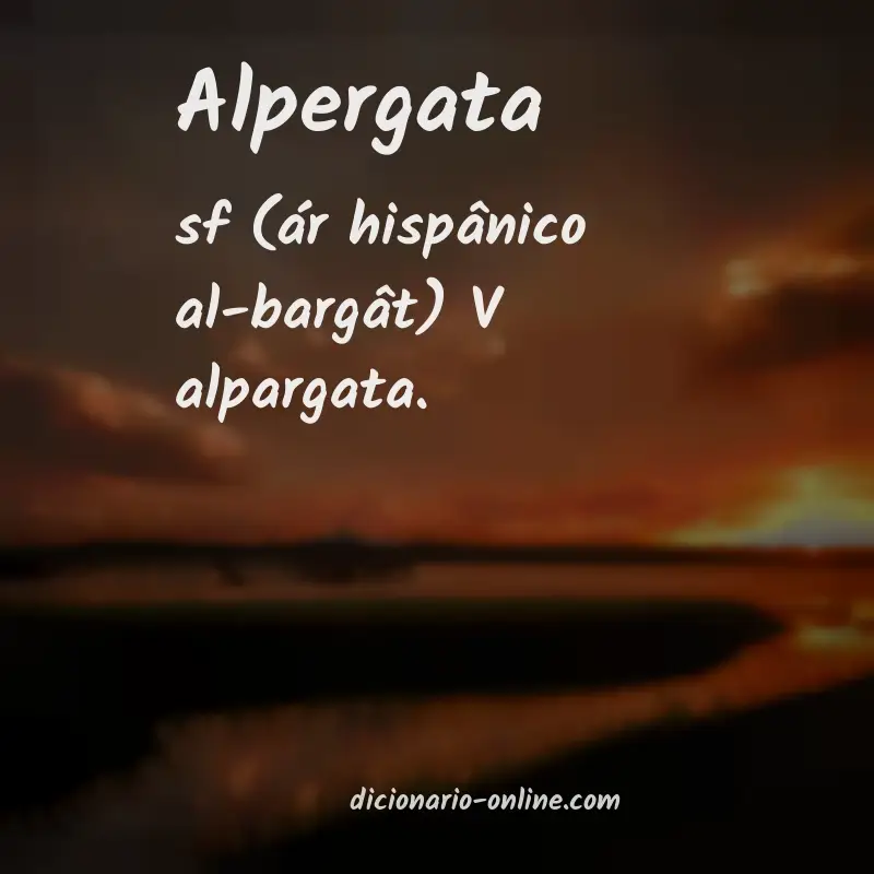 Significado de alpergata