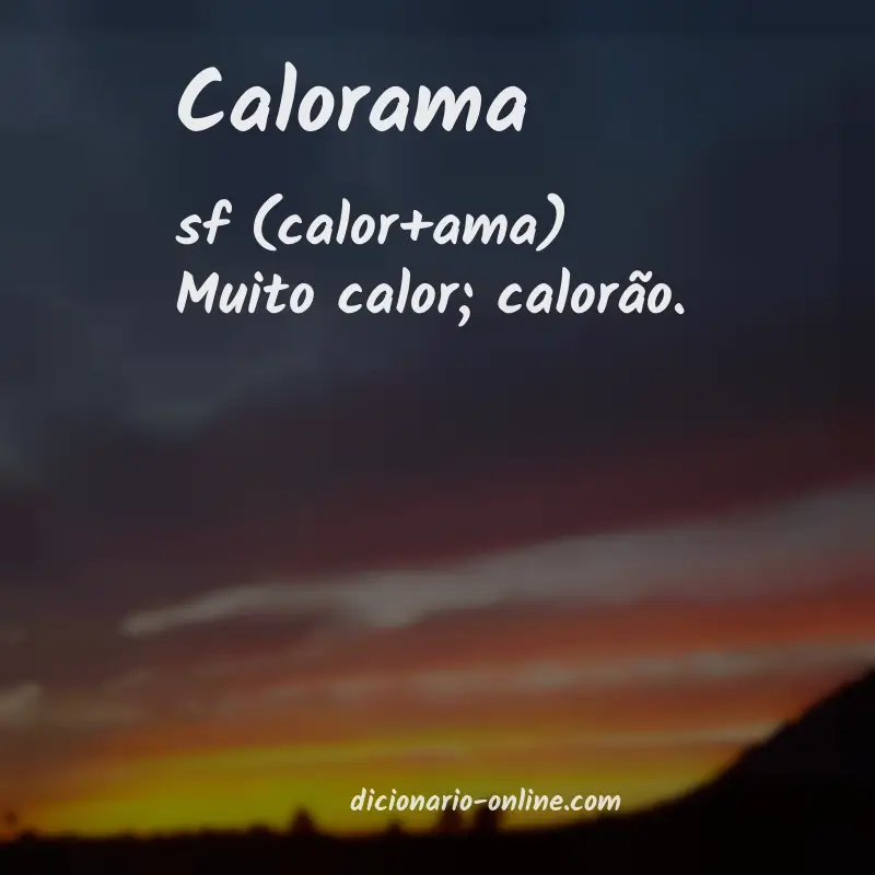 Significado de calorama