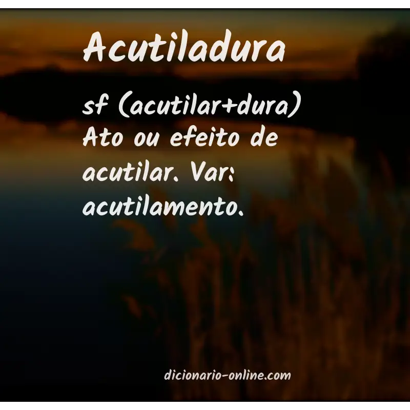 Significado de acutiladura