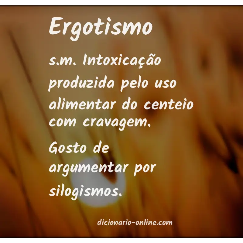 Significado de ergotismo