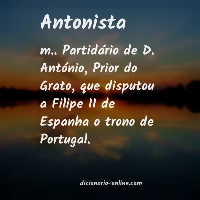 Significado de antonista