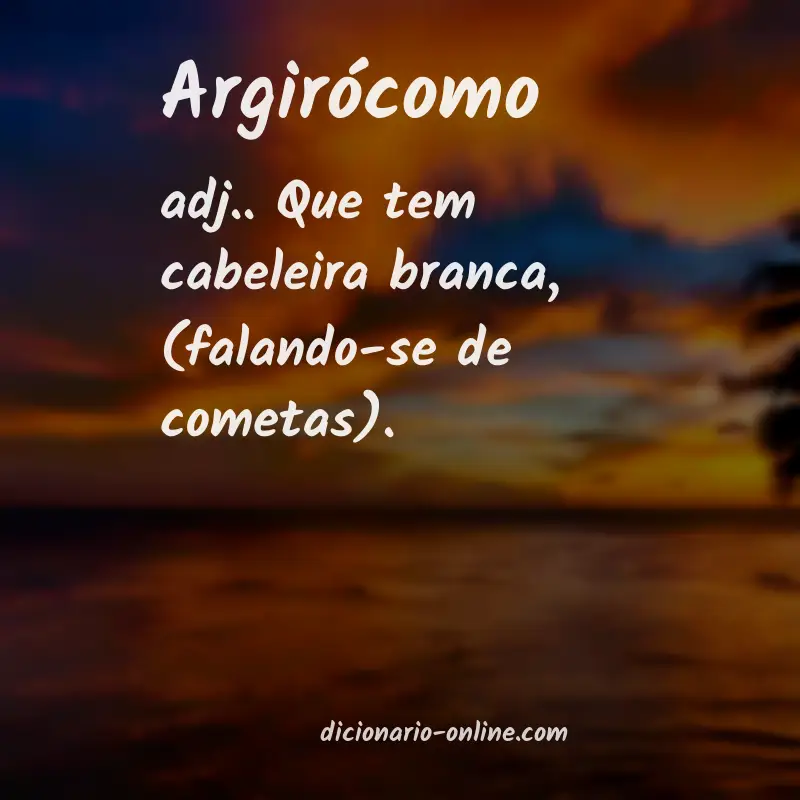 Significado de argirócomo