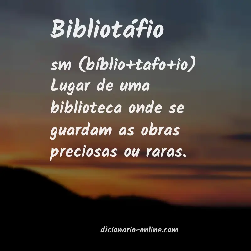 Significado de bibliotáfio