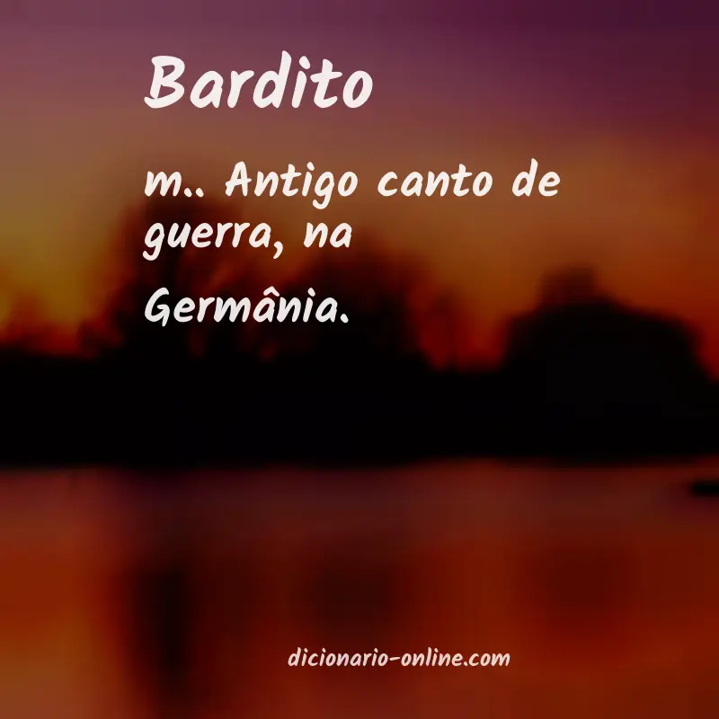 Significado de bardito