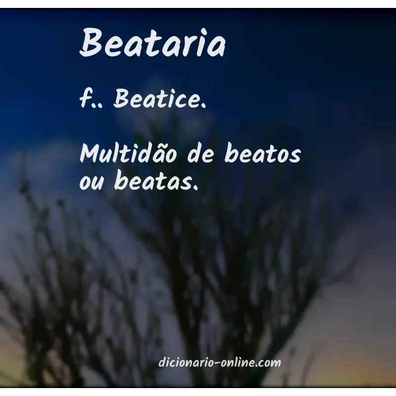 Significado de beataria