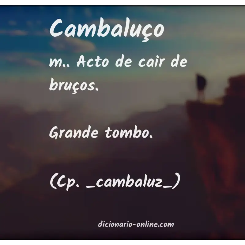 Significado de cambaluço