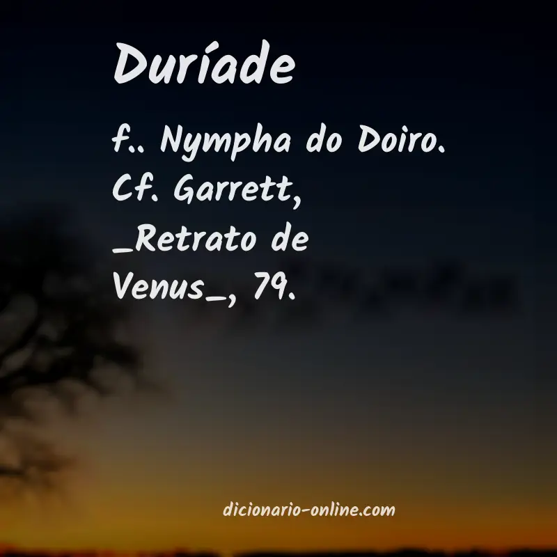 Significado de duríade