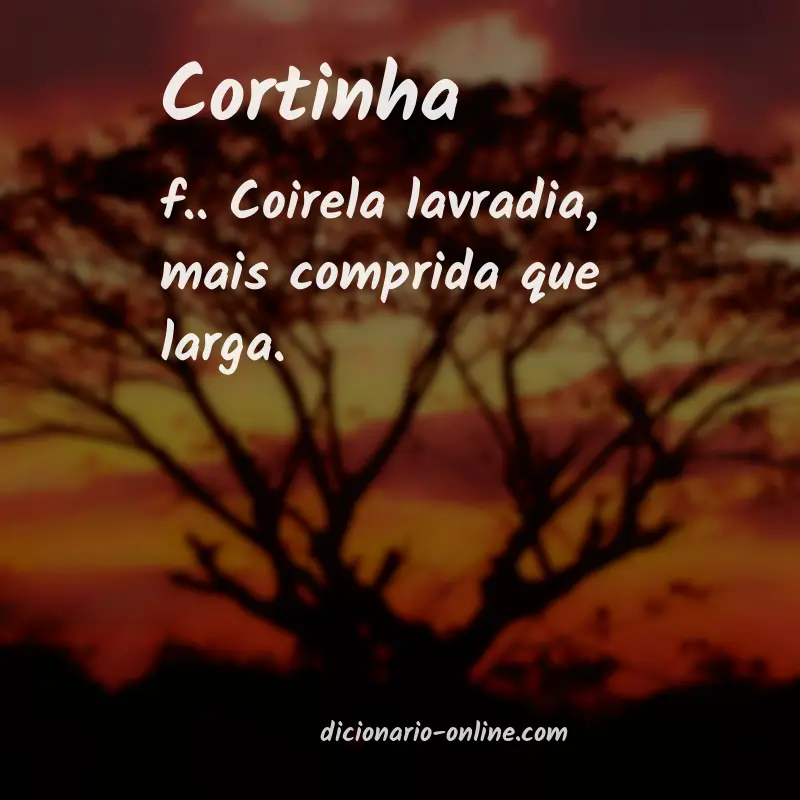 Significado de cortinha