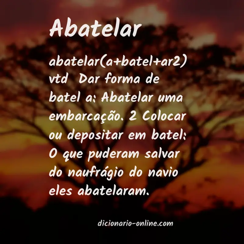 Significado de abatelar