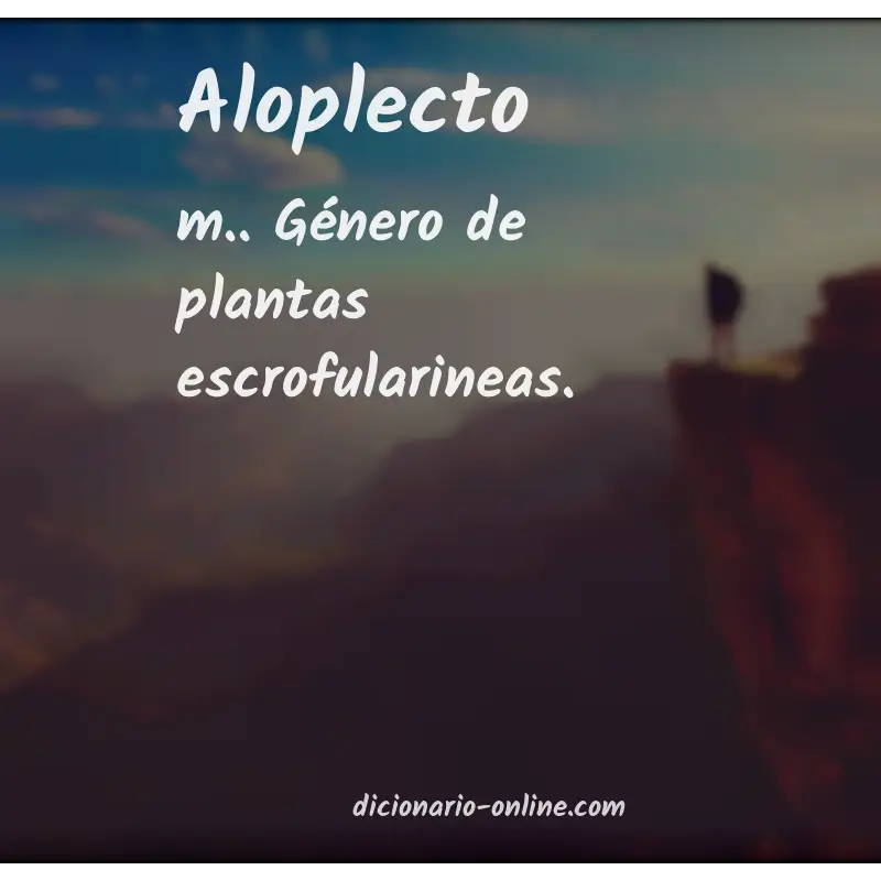 Significado de aloplecto